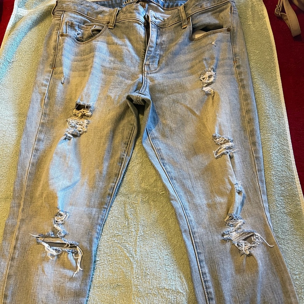Size 16 American eagle jeans and bleached jean